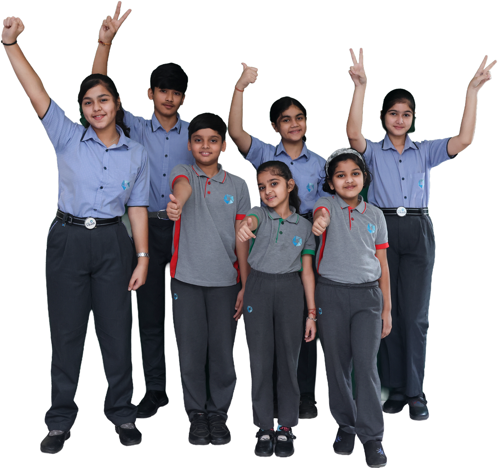 Vikash students celebrating excellence in learning and character